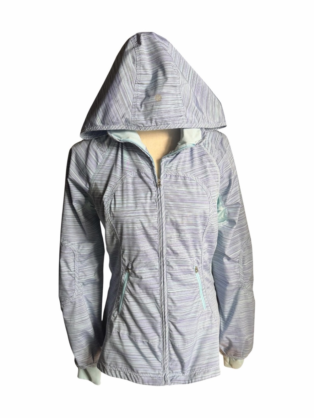 LULULEMON-Define jacket-light blue and lavender heathered, size 8